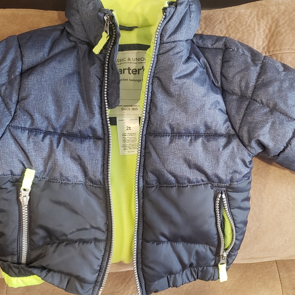 Carters Toddler Boy Winter Jacket Navy&Green